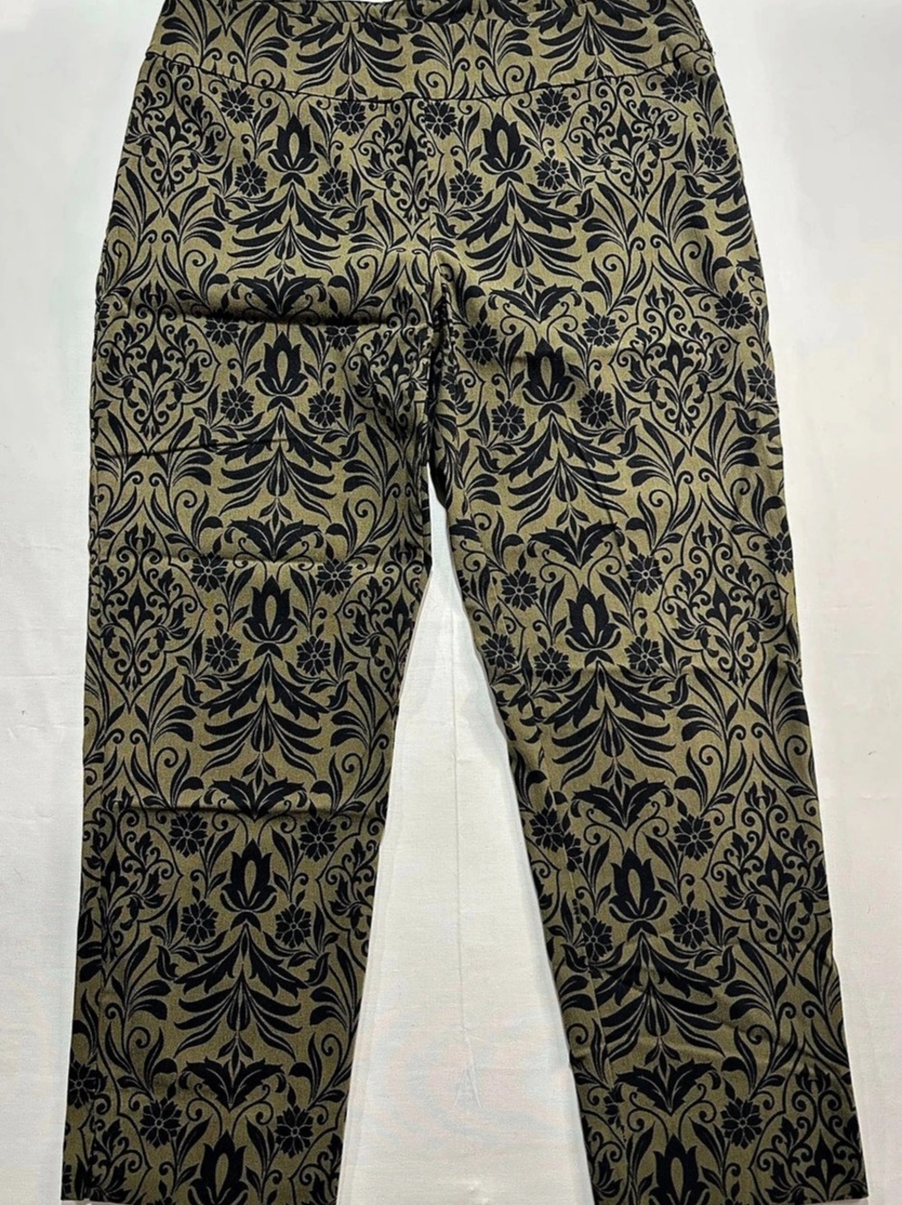 Zac & Rachel Floral Straight Leg Pants in Brown & Black Size 14